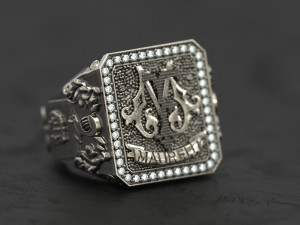 King knight signet ring Modèles 3D en vedette