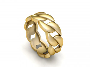Light weight cuba chain ring Model Cetak 3D