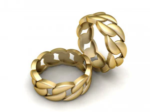 Light weight cuba chain ring 3D Print Model