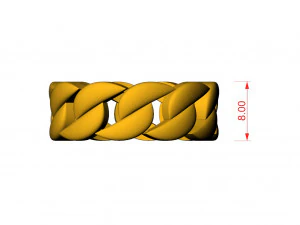 Light weight cuba chain ring 3D Print Model