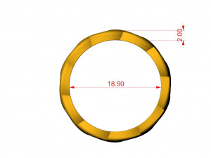 Light weight cuba chain ring Model Cetak 3D