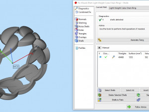 Light weight cuba chain ring Model Cetak 3D