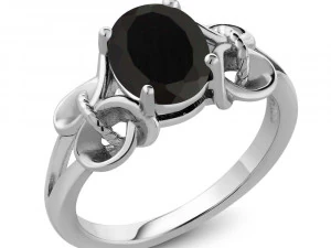 anel de pedra oval Modelo de Impressão 3D