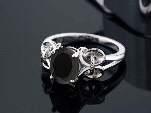 oval stone ring Model Cetak 3D