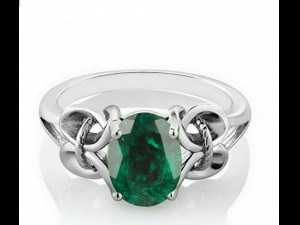 oval stone ring Model Cetak 3D