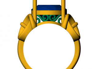 oval stone ring Model Cetak 3D