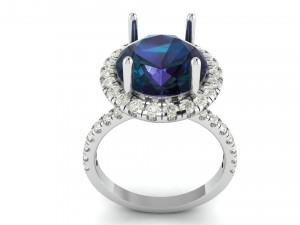princess oval diamond ring 3D Print Model