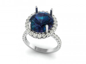 princess oval diamond ring Modelo de Impressão 3D