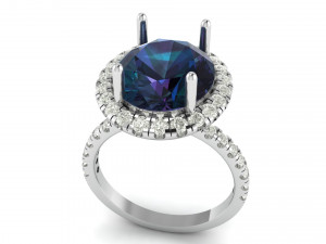 princess oval diamond ring Modelo de Impressão 3D
