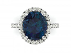 princess oval diamond ring Modelo de Impressão 3D
