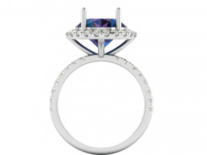 princess oval diamond ring Modelo de Impressão 3D