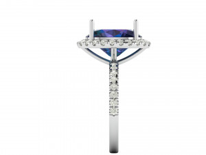 princess oval diamond ring Modelo de Impressão 3D