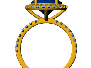 princess oval diamond ring Modelo de Impressão 3D