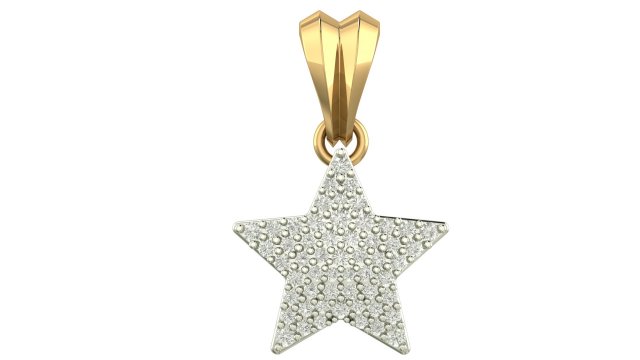 star diamond pendant 3D-printmodel .c4d .max .obj .3ds .fbx .stl .blend 
