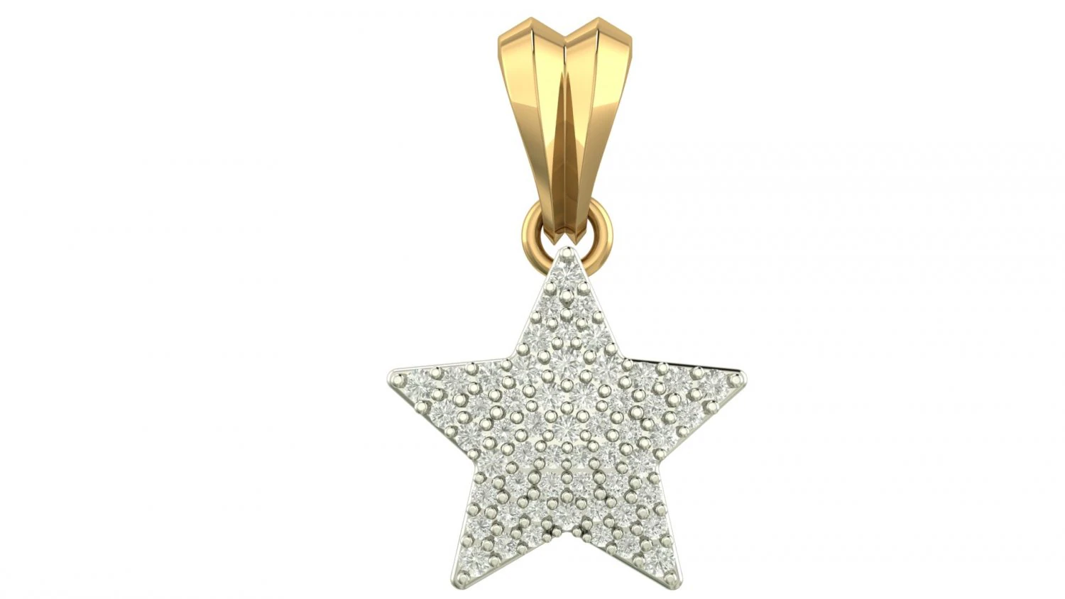 star diamond pendant 3D Print Model .c4d .max .obj .3ds .fbx .stl .blend