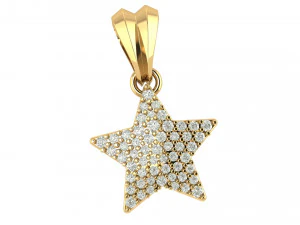 star diamond pendant 3D Print Model