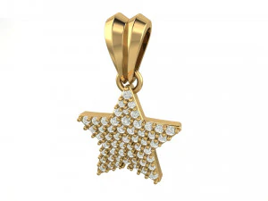 star diamond pendant 3D Print Model