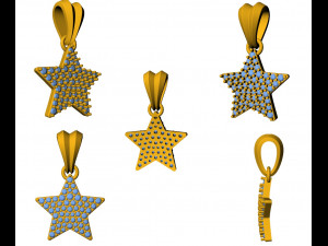 star diamond pendant 3D-printmodel