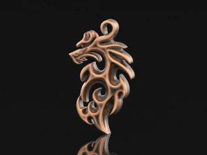 Stylish dragon pendant 3D Print Model