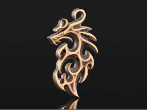 Stylish dragon pendant 3D Print Model