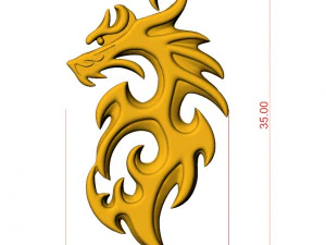 Stylish dragon pendant 3D Print Model