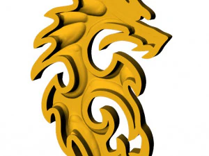 Stylish dragon pendant 3D Print Model