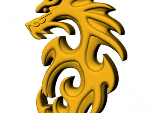 Stylish dragon pendant 3D Print Model