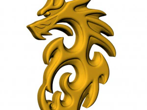 Stylish dragon pendant 3D Print Model