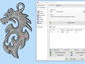 Stylish dragon pendant 3D Print Model