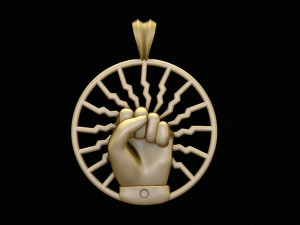 Unity hand symbol pendant Modello di stampa 3D