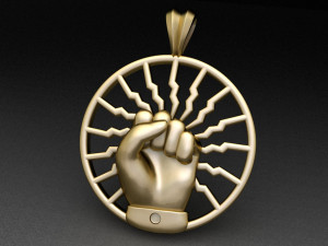 Unity hand symbol pendant Model do druku 3D