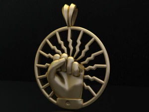 Unity hand symbol pendant 3D Print Model