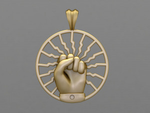 Unity hand symbol pendant Modello di stampa 3D