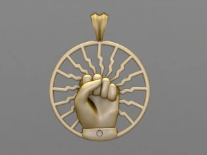 Unity hand symbol pendant 3D Print Model