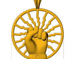 Unity hand symbol pendant Modello di stampa 3D