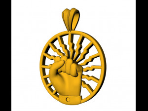 Unity hand symbol pendant Modello di stampa 3D