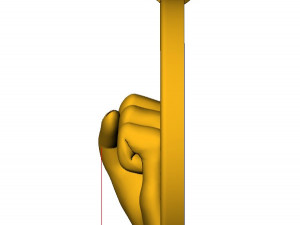 Unity hand symbol pendant Modello di stampa 3D