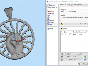 Unity hand symbol pendant 3D Print Model