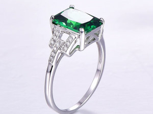 Princess emerald ring 3D 打印模型