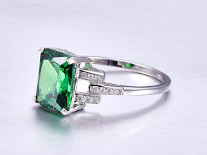 Princess emerald ring 3D 打印模型