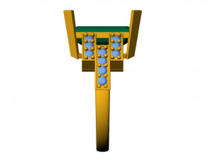 Princess emerald ring 3D 打印模型