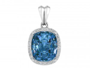 Diamond cushion pendant 3Dプリントモデル