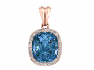Diamond cushion pendant 3D 프린트 모델