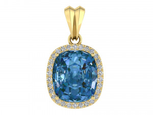 Diamond cushion pendant 3D 프린트 모델