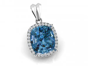 Diamond cushion pendant 3D Print Model