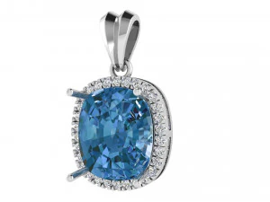 Diamond cushion pendant 3D Print Model