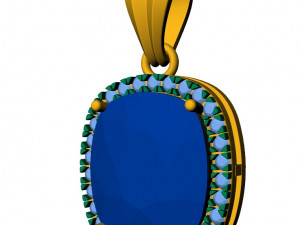 Diamond cushion pendant 3D 프린트 모델