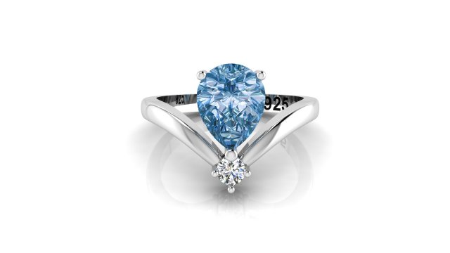 Diamond pearl ring 3Dプリントモデル .c4d .max .obj .3ds .fbx .stl .blend 