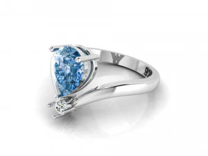 Diamond pearl ring 3D Print Model