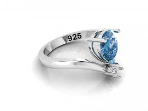 Diamond pearl ring 3D Print Model
